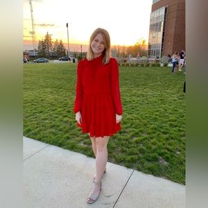 Altar’d State Red Longsleeve Dress